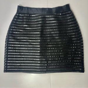 Express party Black striped skirt size 6